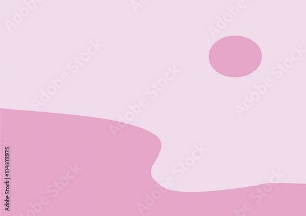Fototapeta A soft pink and light purple abstract background with a circular shape resembling a sun 