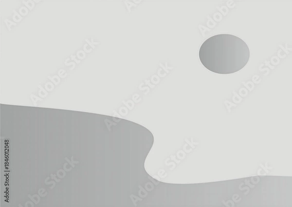 Fototapeta Gradient Grey design capturing a minimalist landscape, for backgrounds that inspire mental well-being, relaxation, and a balanced, healthy lifestyle in digital media
