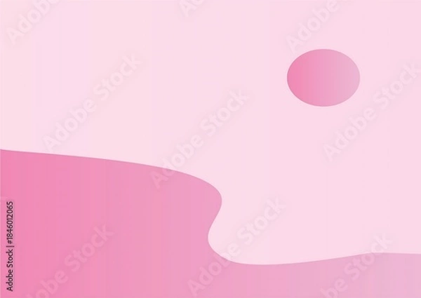 Fototapeta Soft Pink Gradient Background with a Subtle Circle Element
