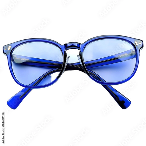 Fototapeta Modern Black Rectangular Reading Glasses Isolated on White