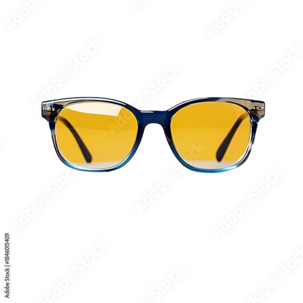 Obraz Modern Black Rectangular Reading Glasses Isolated on White