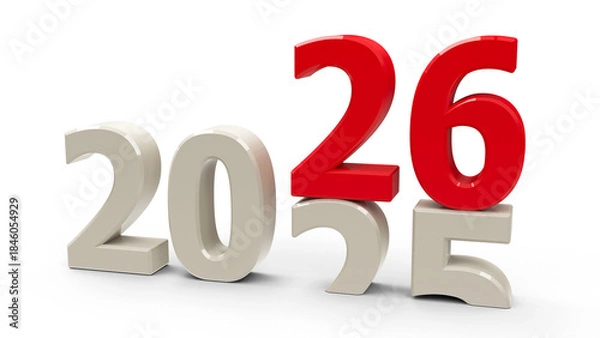 Obraz Numbers 2025-2026 New year