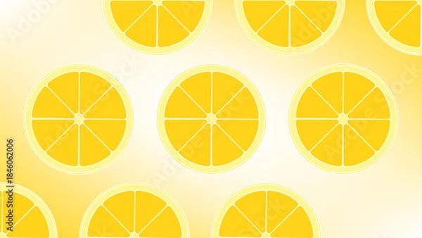 Obraz seamless pattern with lemon slices