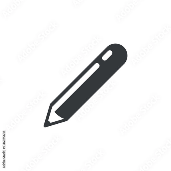Obraz Pencil Drawing Stationery Icon Vector Template