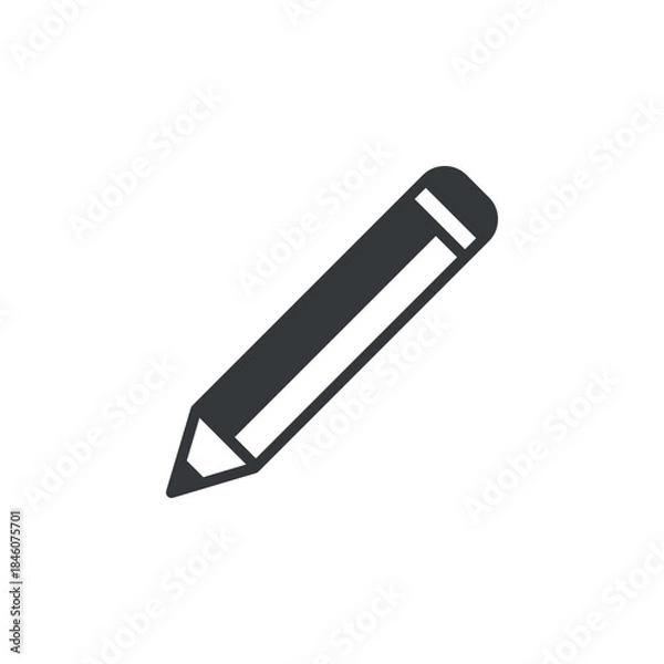 Obraz Pencil Drawing Stationery Icon Vector Template
