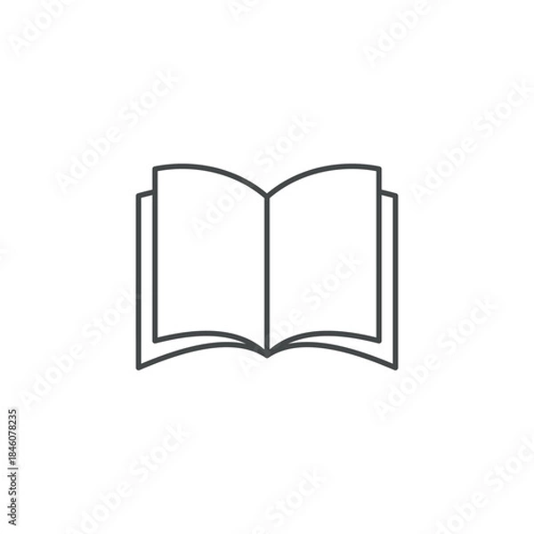 Obraz Trendy Book Education School Icon Vector Logo Template