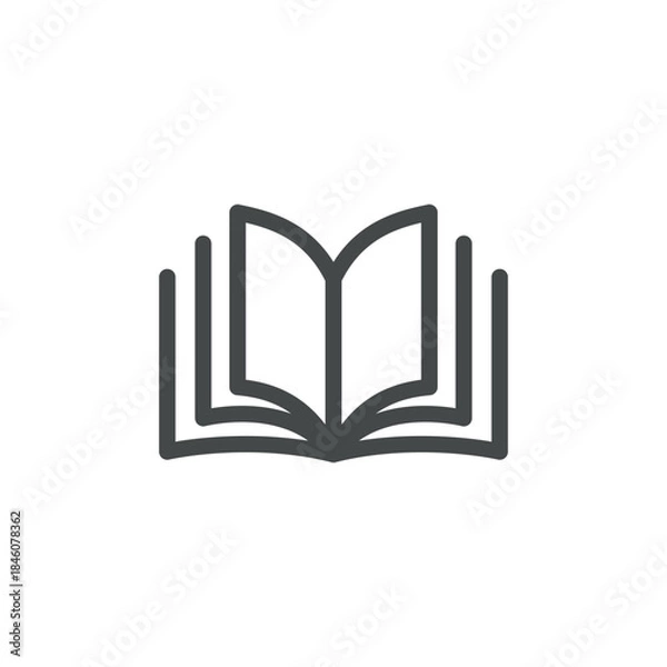Obraz Trendy Book Education School Icon Vector Logo Template