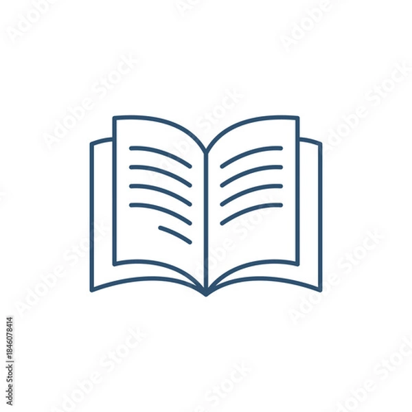 Obraz Trendy Book Education Icon Vector Template