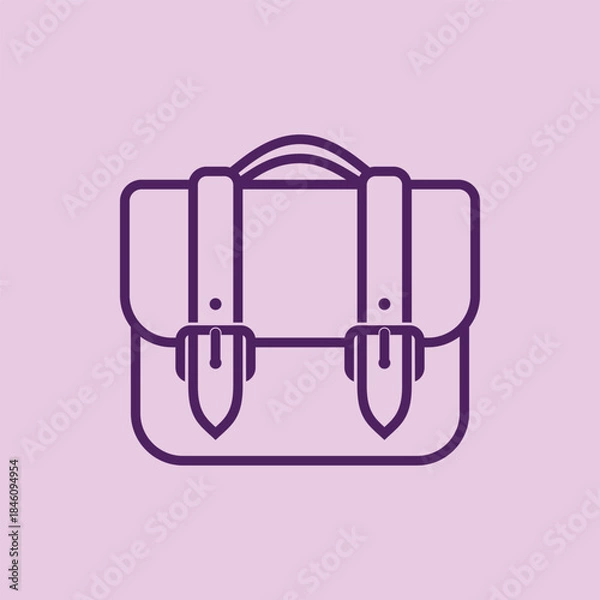 Obraz Colorful briefcase suitcase icon vector design template