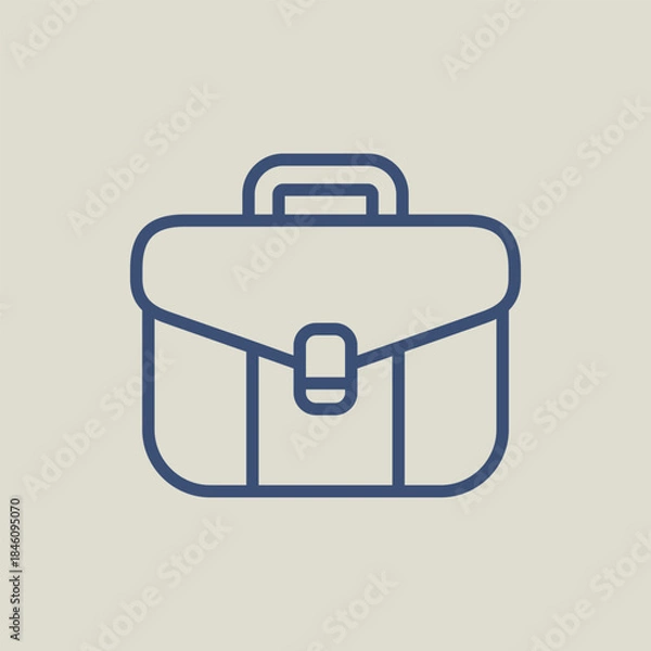 Obraz Colorful briefcase suitcase icon vector design template