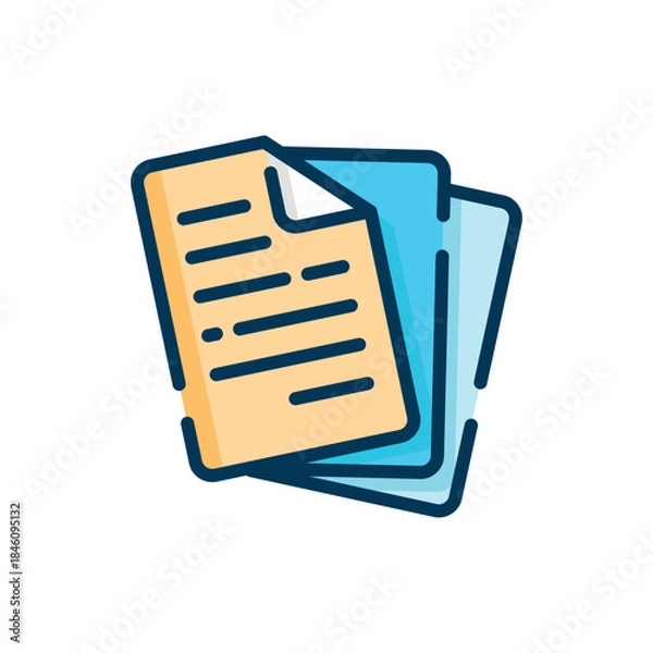 Obraz Paper document vector design template