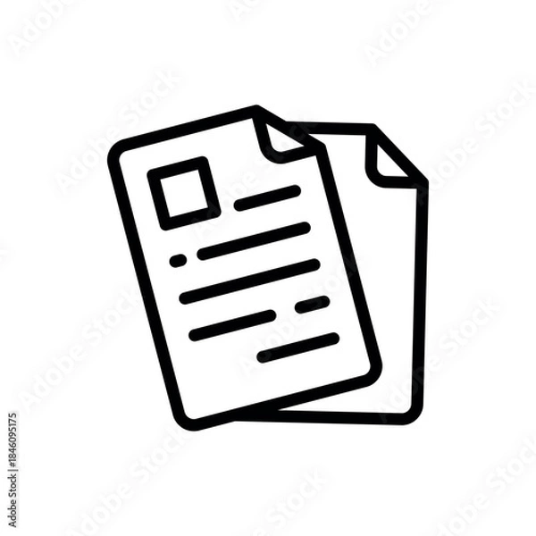 Obraz Paper document vector design template