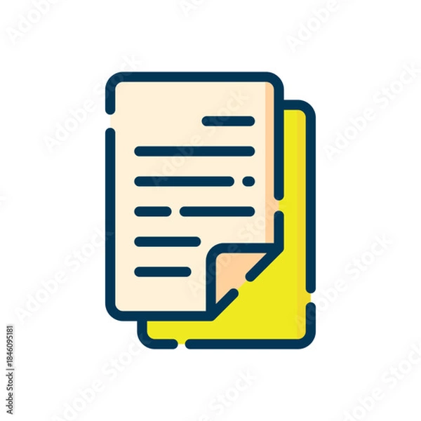 Obraz Paper document vector design template