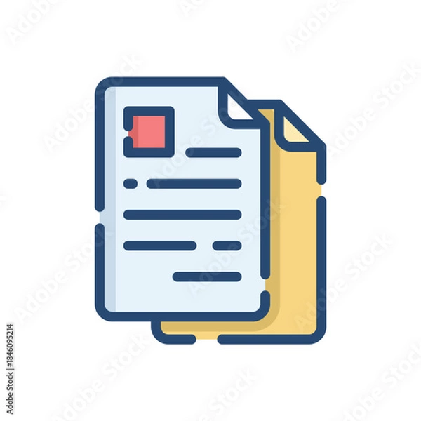 Obraz Paper document vector design template