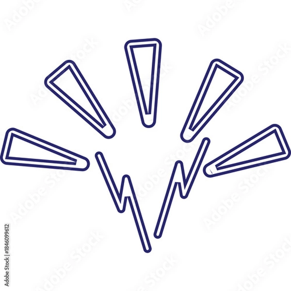 Obraz Hand Drawing Neon Rays