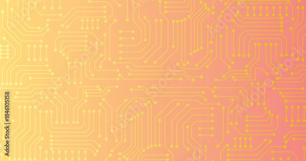 Obraz technology background with hi-tech digital data connection system and computer electronic design. 