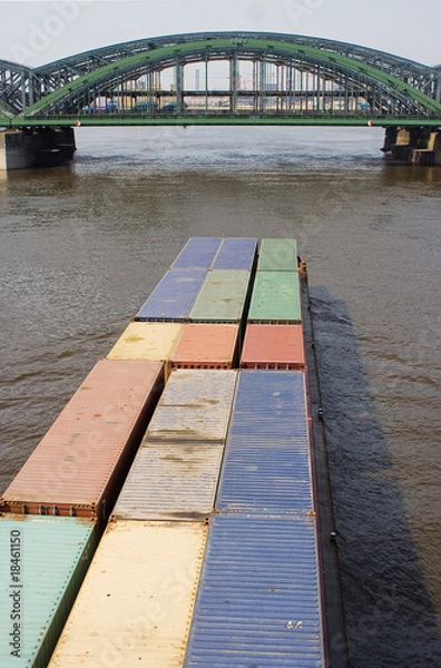 Obraz Container zur Brücke