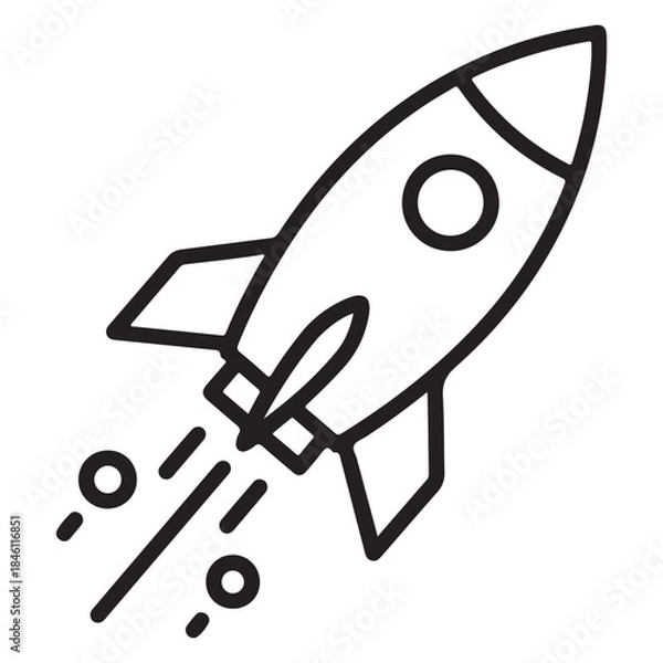 Fototapeta space rocket vector illustration