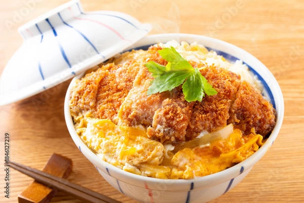 Obraz カツ丼を食べる