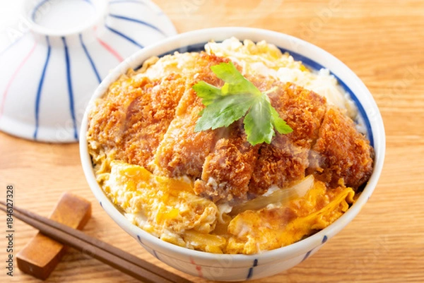 Obraz カツ丼を食べる