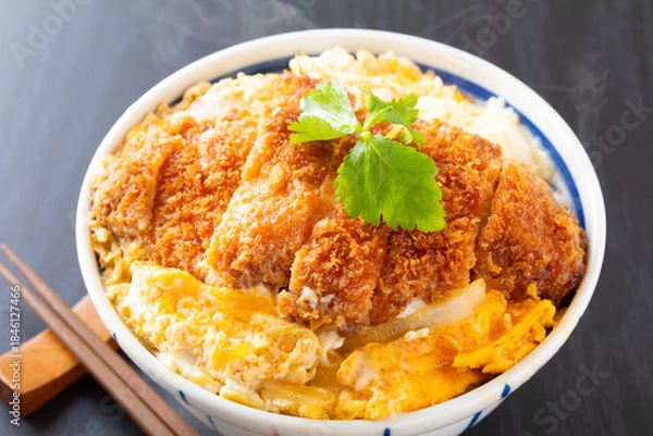 Obraz カツ丼を食べる