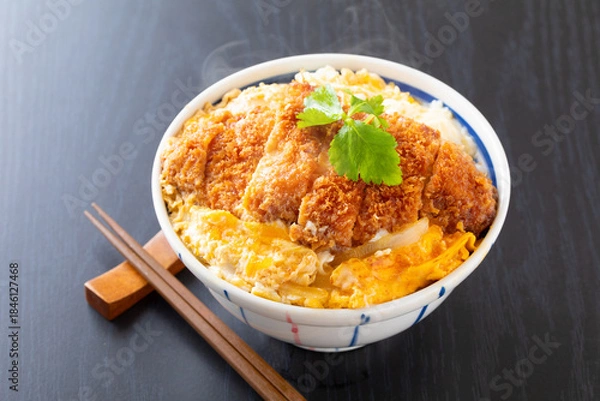 Obraz カツ丼を食べる