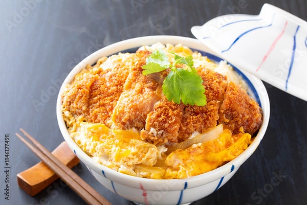 Obraz カツ丼を食べる