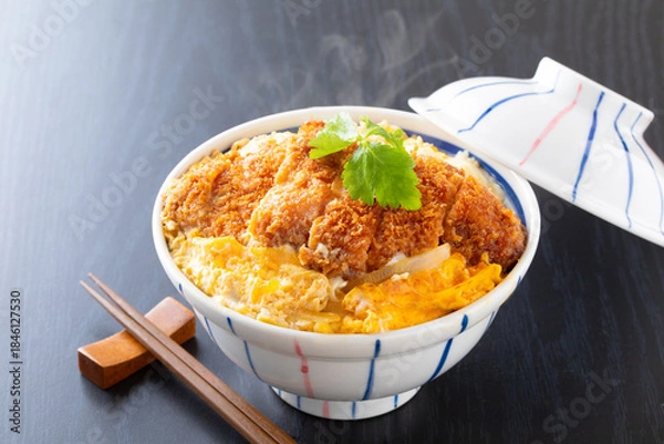 Obraz カツ丼を食べる