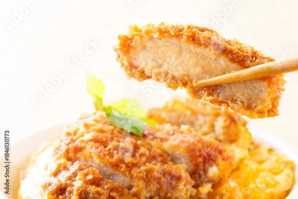 Obraz カツ丼を食べる