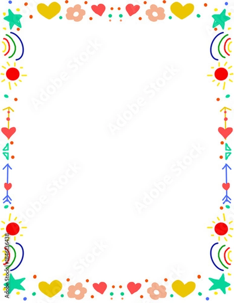 Fototapeta Elegance Victorian Red Heart Frames Drawings with bow and ribbons in vintage coquette girly style. Hand-drawn baroque line borders for Valentine's Day cards, Wedding invitations	