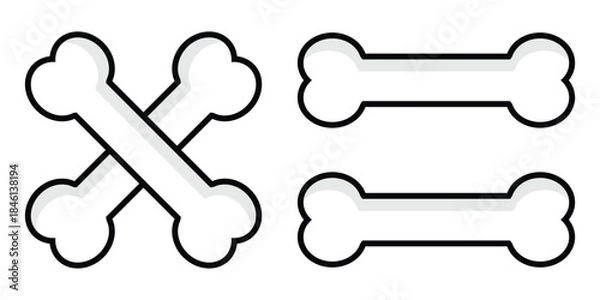 Obraz simple crossbones icon vector