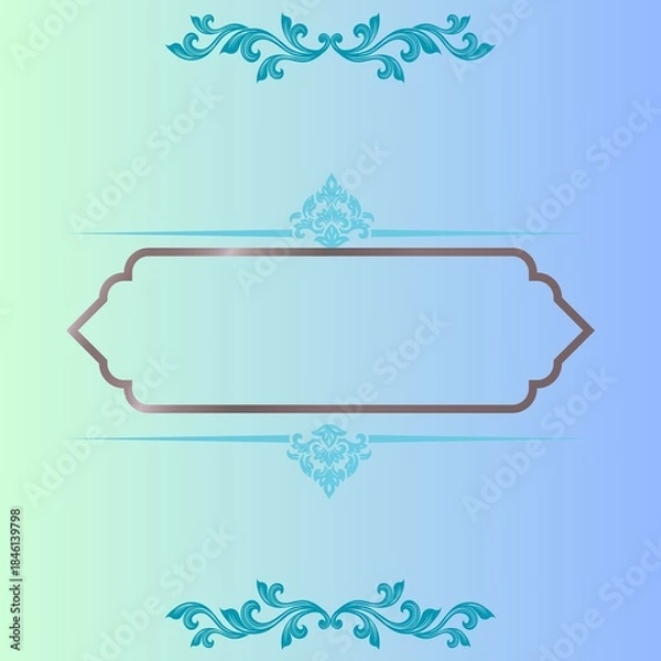 Obraz Vintage Ornamental Frame with Soft Gradient Background