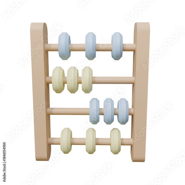 Obraz old wooden abacus