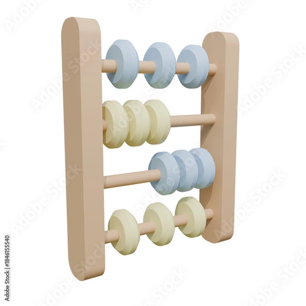 Obraz old wooden abacus