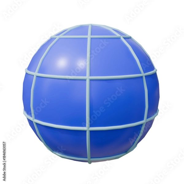 Obraz blue globe isolated on white