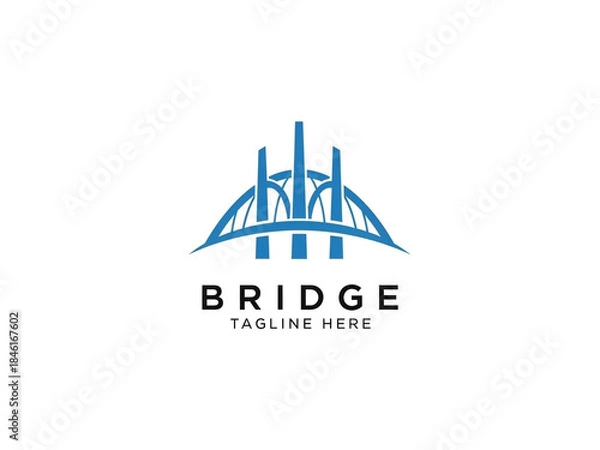 Obraz Modern Bridge Logo Design with Bold Typography