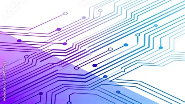 Fototapeta Colorful abstract circuit board design