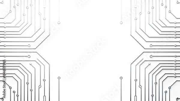 Fototapeta Circuit board patterns on white background