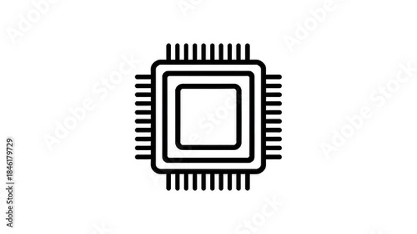 Fototapeta Microchip electronic component