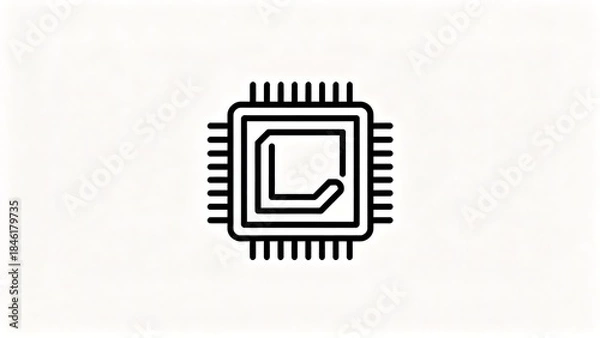Fototapeta Microchip circuit design