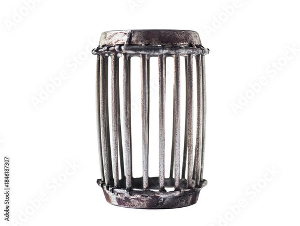 Obraz Rustic Metal Cage Lantern Isolated