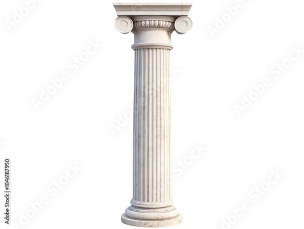 Obraz Classical Ionic marble column isolated