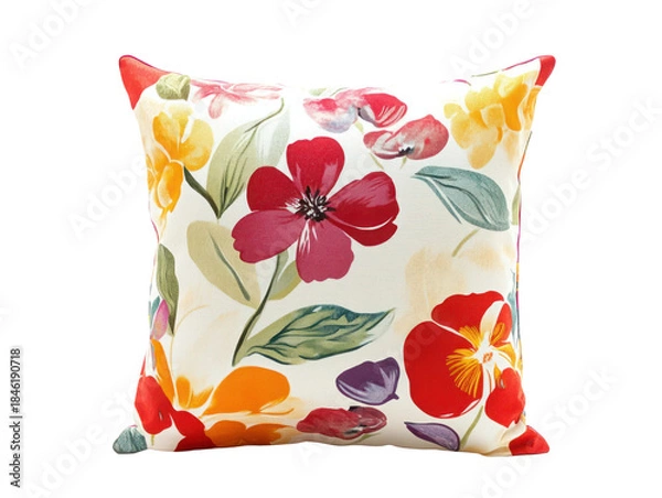 Obraz Colorful floral decorative pillow isolated