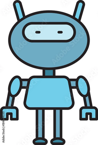 Obraz Cute Humanoid Robot Icon
