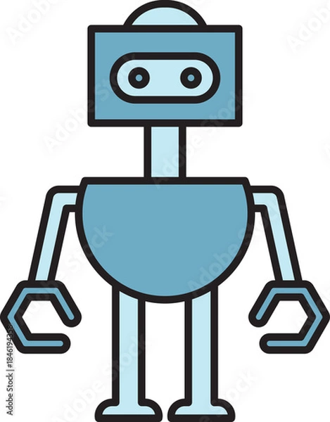 Obraz Cute Humanoid Robot Icon
