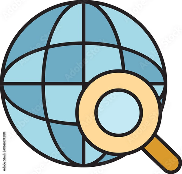 Obraz Globe Search Icon
