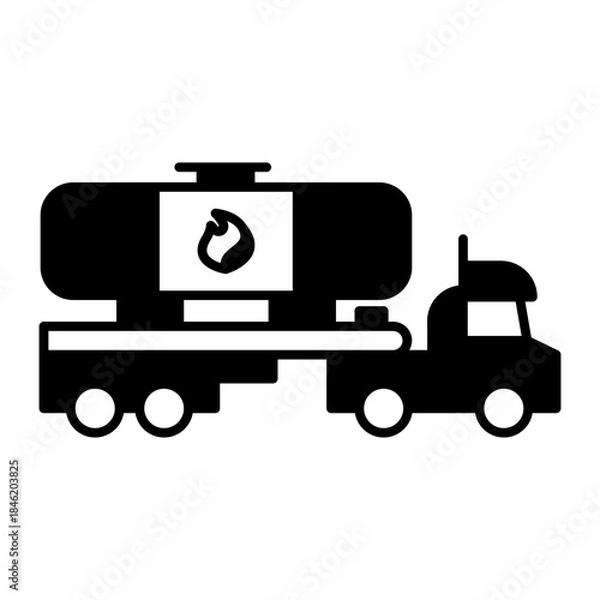 Obraz Gasoline tank car icon
