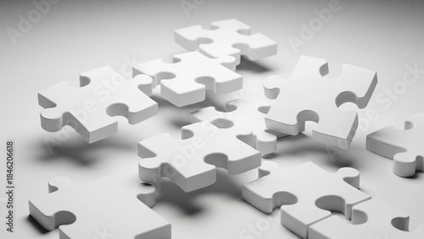 Obraz パズル　白　壁紙