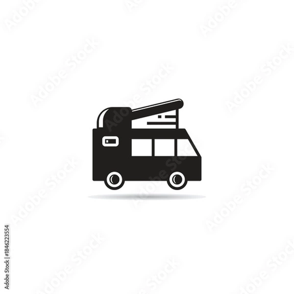 Obraz camper van icon on white background