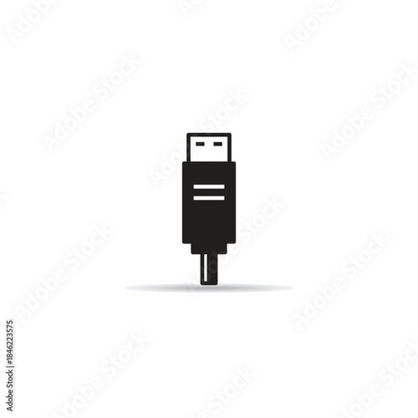Fototapeta usb plug icon vector illustration